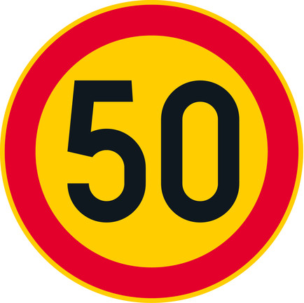 C32 Speed Limit 50km/h, 640mm - Rental